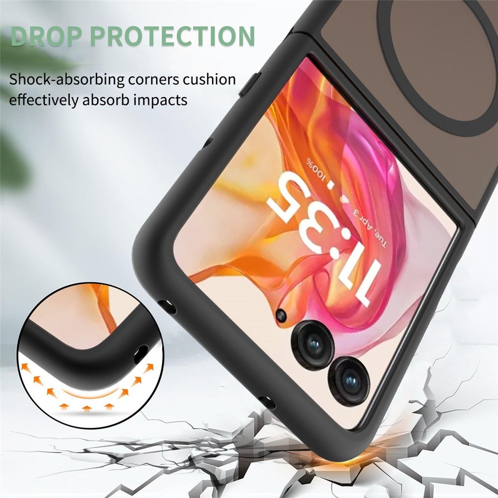 Skin gelový obal s pevnými zády a podporou MagSafe na Motorola Razr 60 Ultra 5G - černý