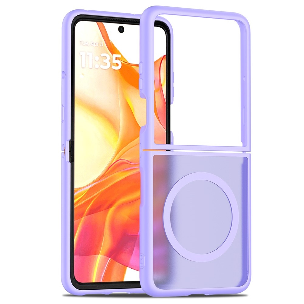 Skin gelový obal s pevnými zády a podporou MagSafe na Motorola Razr 60 Ultra 5G - fialový