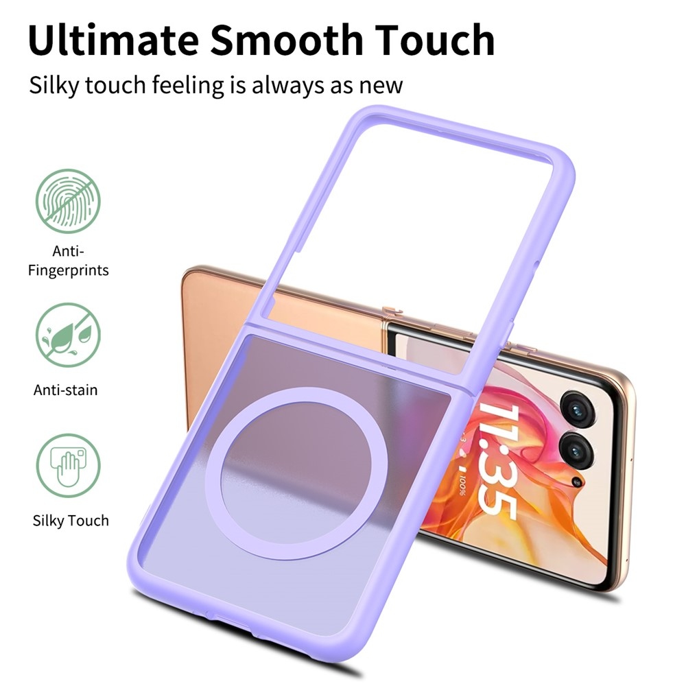 Skin gelový obal s pevnými zády a podporou MagSafe na Motorola Razr 60 Ultra 5G - fialový