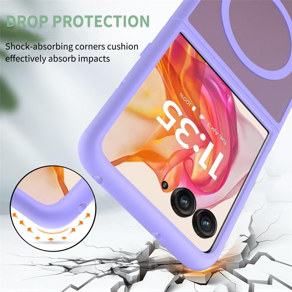 Skin gelový obal s pevnými zády a podporou MagSafe na Motorola Razr 60 Ultra 5G - fialový