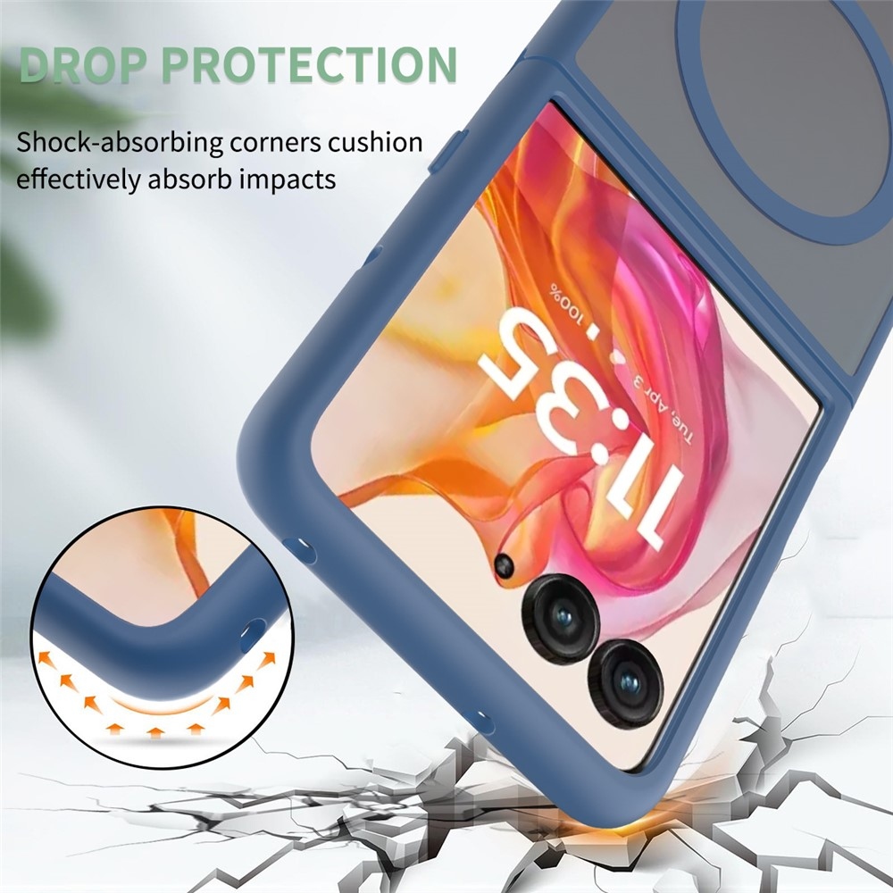 Skin gelový obal s pevnými zády a podporou MagSafe na Motorola Razr 60 Ultra 5G - modrý