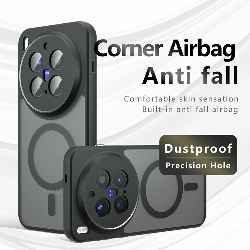 Skin gelový obal s pevnými zády a podporou MagSafe na Vivo X300 Pro 5G - černý