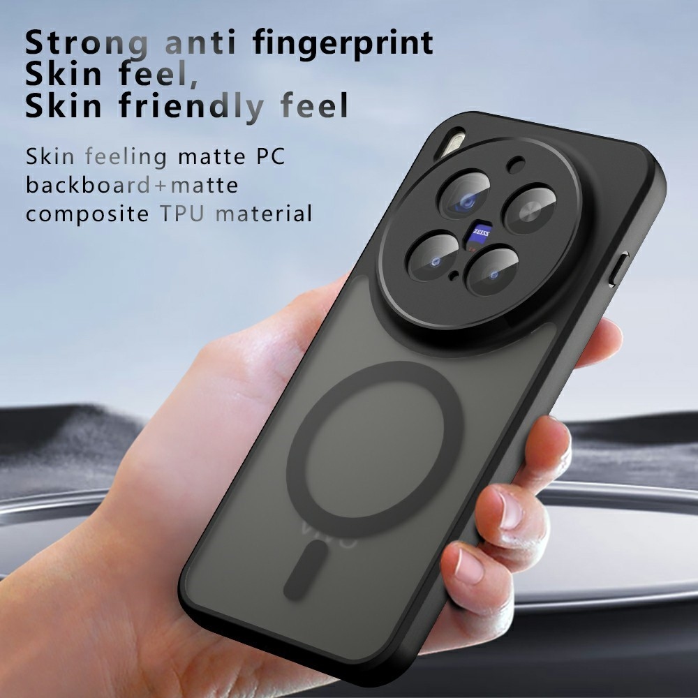 Skin gelový obal s pevnými zády a podporou MagSafe na Vivo X300 Pro 5G - černý