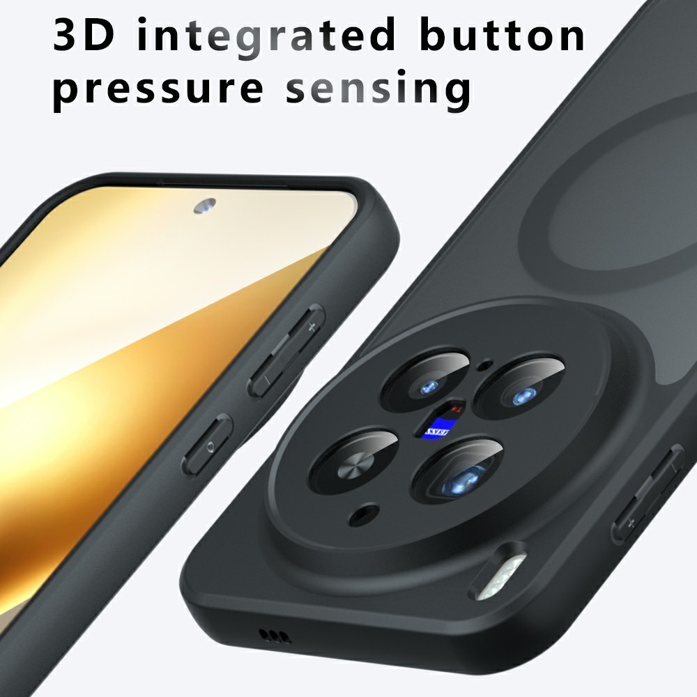 Skin gelový obal s pevnými zády a podporou MagSafe na Vivo X300 Pro 5G - černý