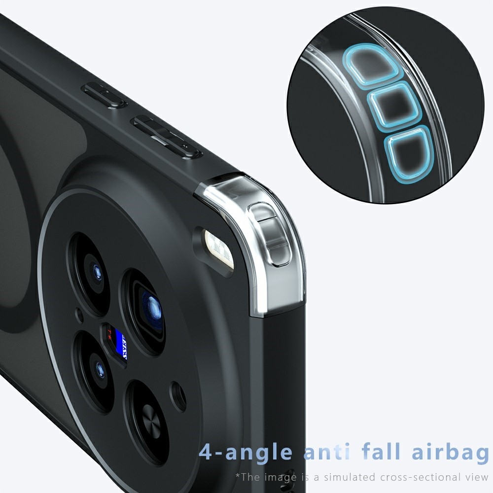 Skin gelový obal s pevnými zády a podporou MagSafe na Vivo X300 Pro 5G - černý