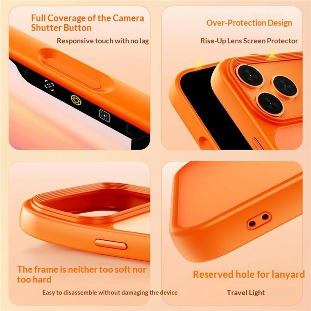 Skinny gelový obal s pevnými zády a MagSafe na iPhone 18 Pro Max/17 Pro Max - oranžový