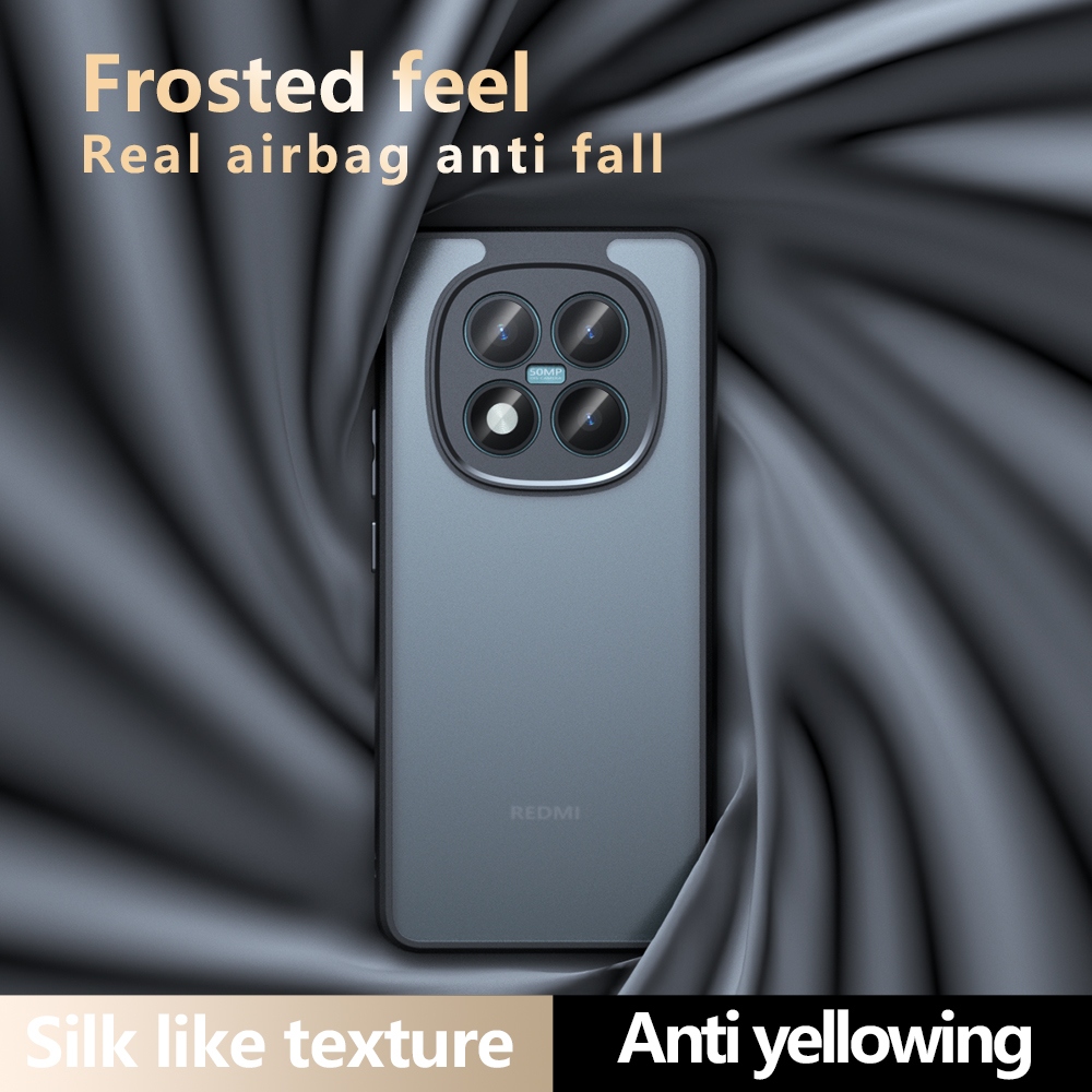 Skiny matný gelový obal na Xiaomi Redmi Note 15 Pro+ 5G - černý