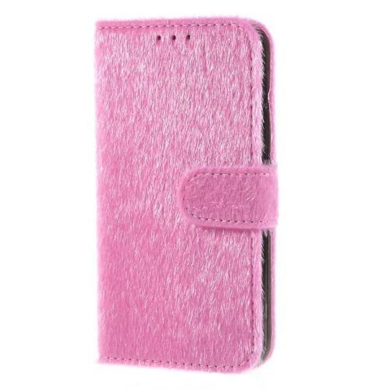 Skiny Pu kožené zapínací pouzdro na iPhone 7 Plus a iPhone 8 Plus - růžové