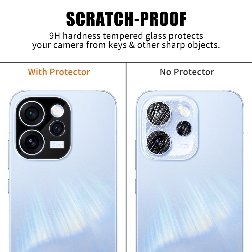Sklo čočky fotoaparátu na mobil Oppo Reno 15 Pro 5G - černé
