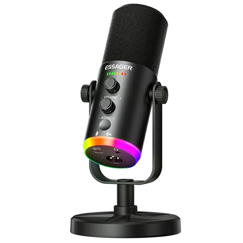 Essager stolní mikrofon XLR USB-C 3,5 mm s DSP redukcí šumu