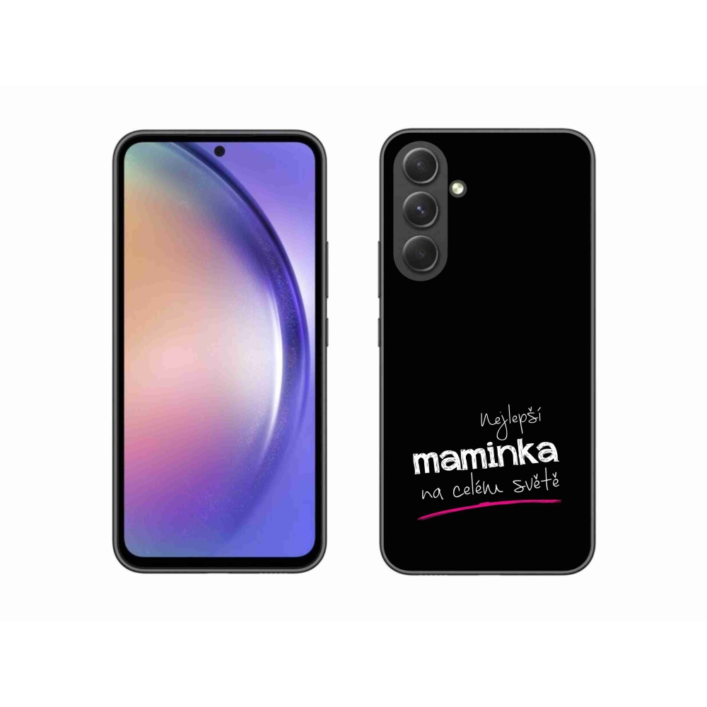 Gelový kryt mmCase na Samsung Galaxy A54 5G - nejlepší maminka 4 černé pozadí