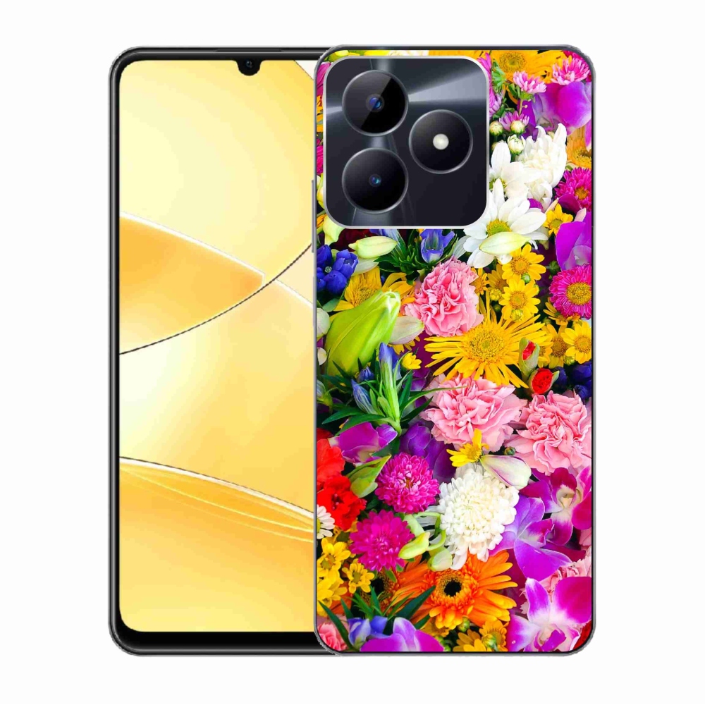 Gelový kryt mmCase na Realme C51/C53 - květiny 12