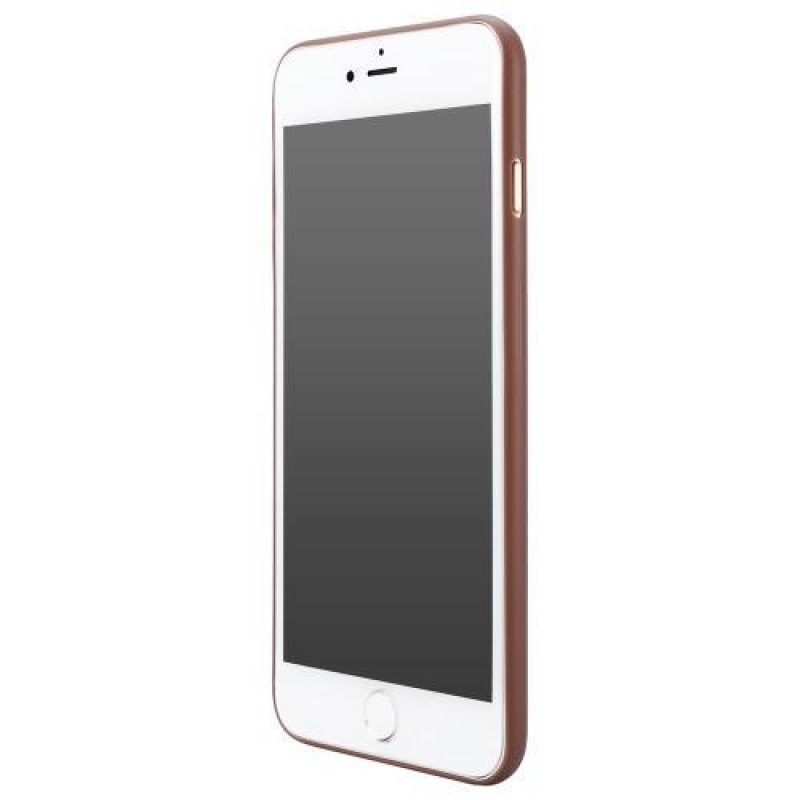 Sleek plastový obal potažený látkou na iPhone 8 Plus a iPhone 7 Plus - hnědý
