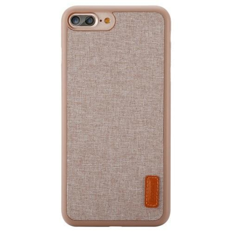 Sleek plastový obal potažený látkou na iPhone 8 Plus a iPhone 7 Plus - khaki