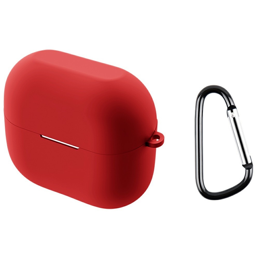 Sleeve silikonový obal s karabinou na Samsung Galaxy Buds3 FE - červený