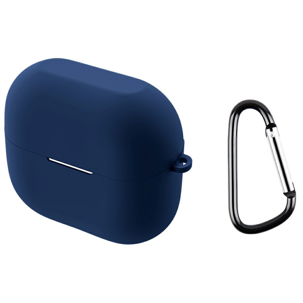 Sleeve silikonový obal s karabinou na Samsung Galaxy Buds3 FE - tmavěmodrý