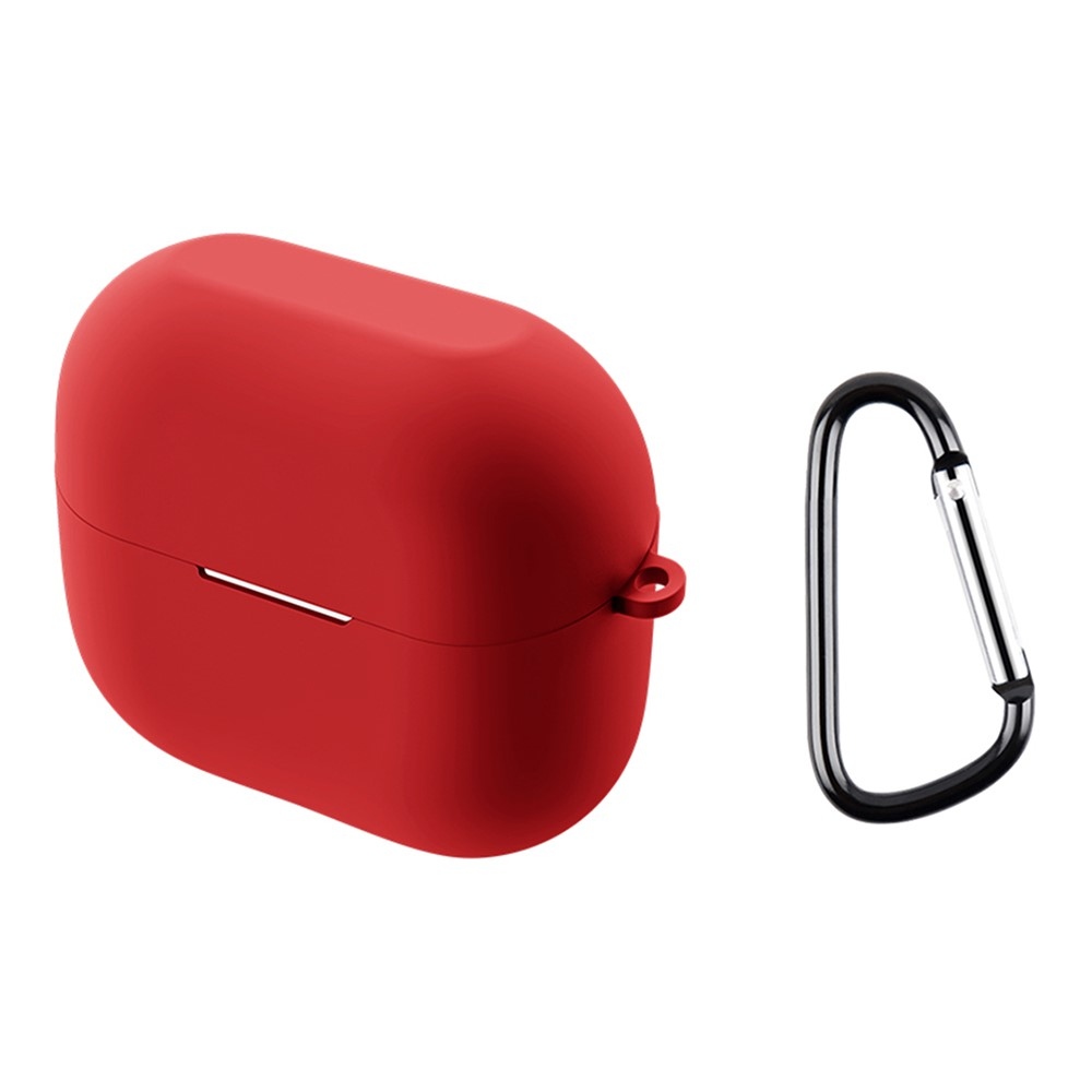 Sleeve silikonový obal s karabinou na Samsung Galaxy Buds3 Pro/Buds3 - červený