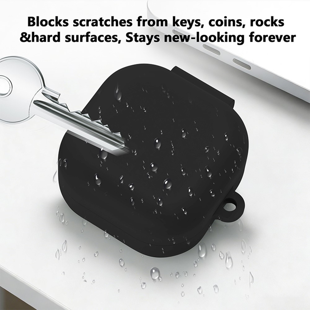 Sleeve silikonový obal s karabinou na Samsung Galaxy Buds4 Pro/Buds4 - černý