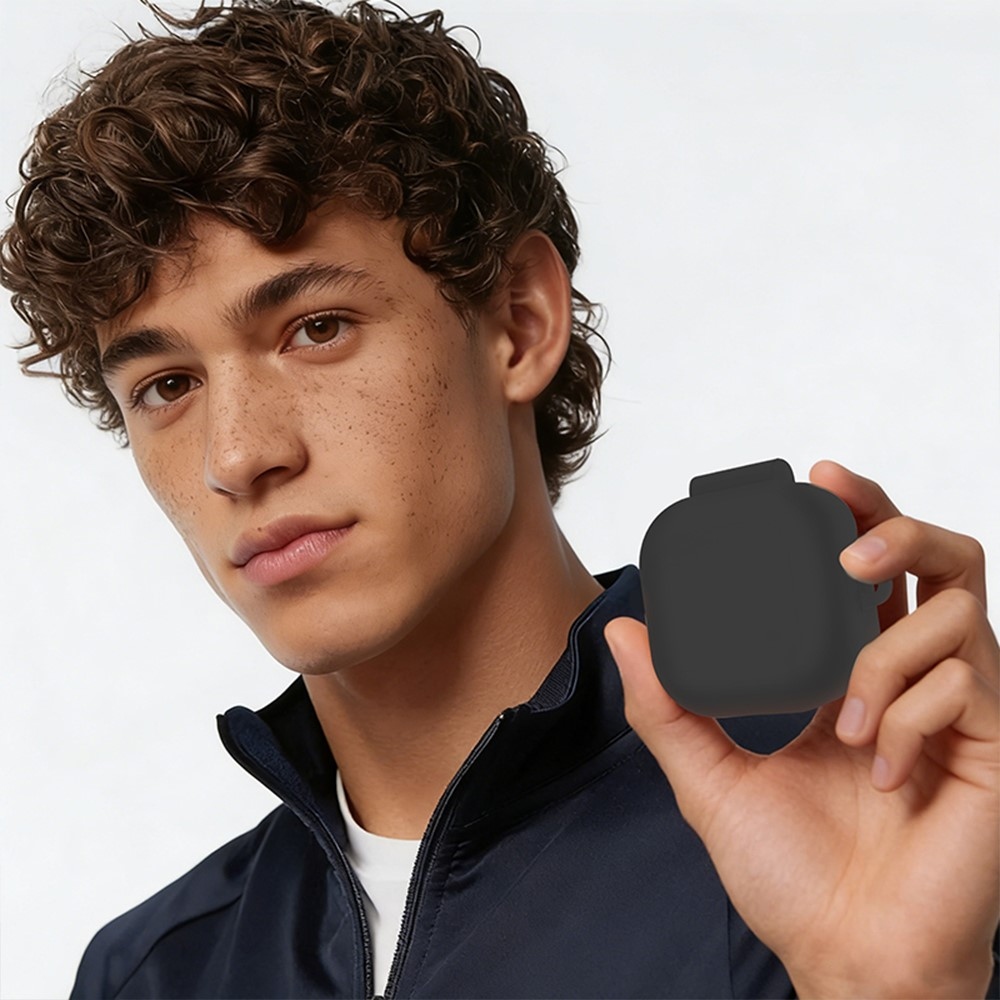 Sleeve silikonový obal s karabinou na Samsung Galaxy Buds4 Pro/Buds4 - černý