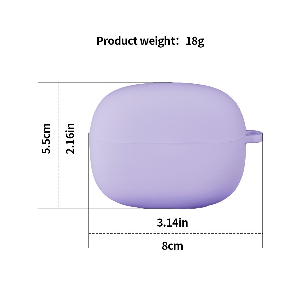 Sleeve silikonový obal s karabinou na Xiaomi Redmi Buds 8 Pro - fialový