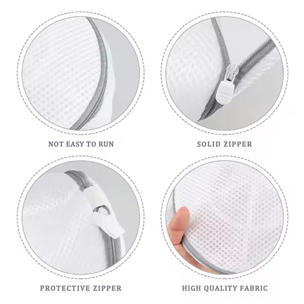 Síťovaný prací vak na obuv se zipem - velikost L