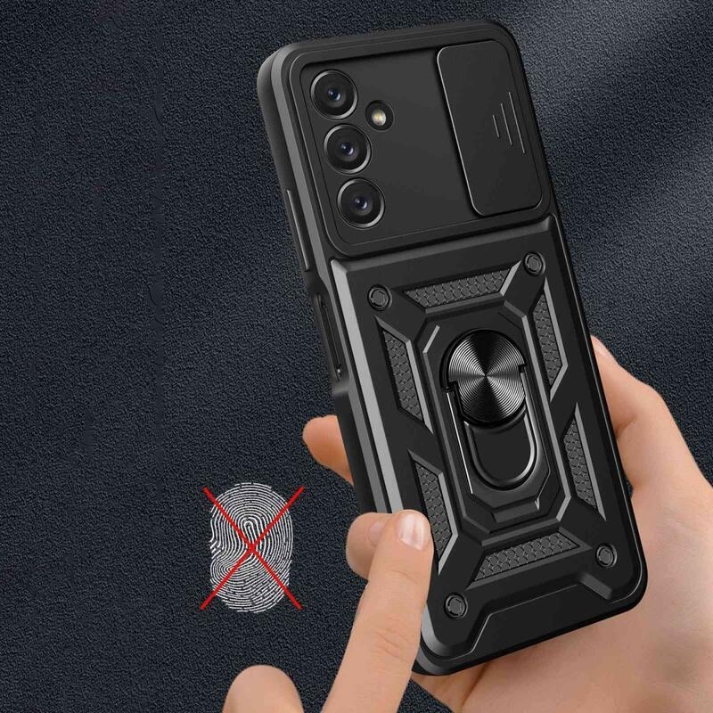 Slide odolný hybridní kryt na Samsung Galaxy A14 4G/5G - černý