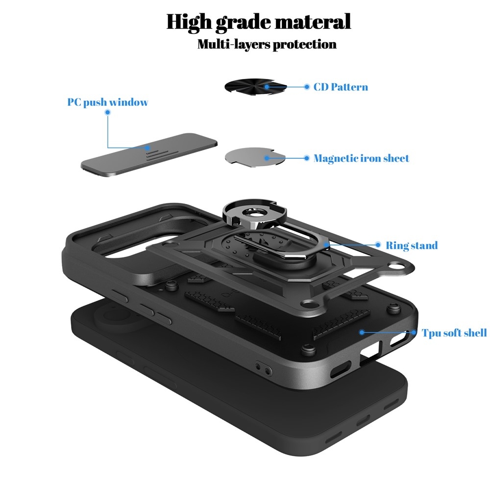 Slide odolný kryt na Google Pixel 11 Pro/11 - černý