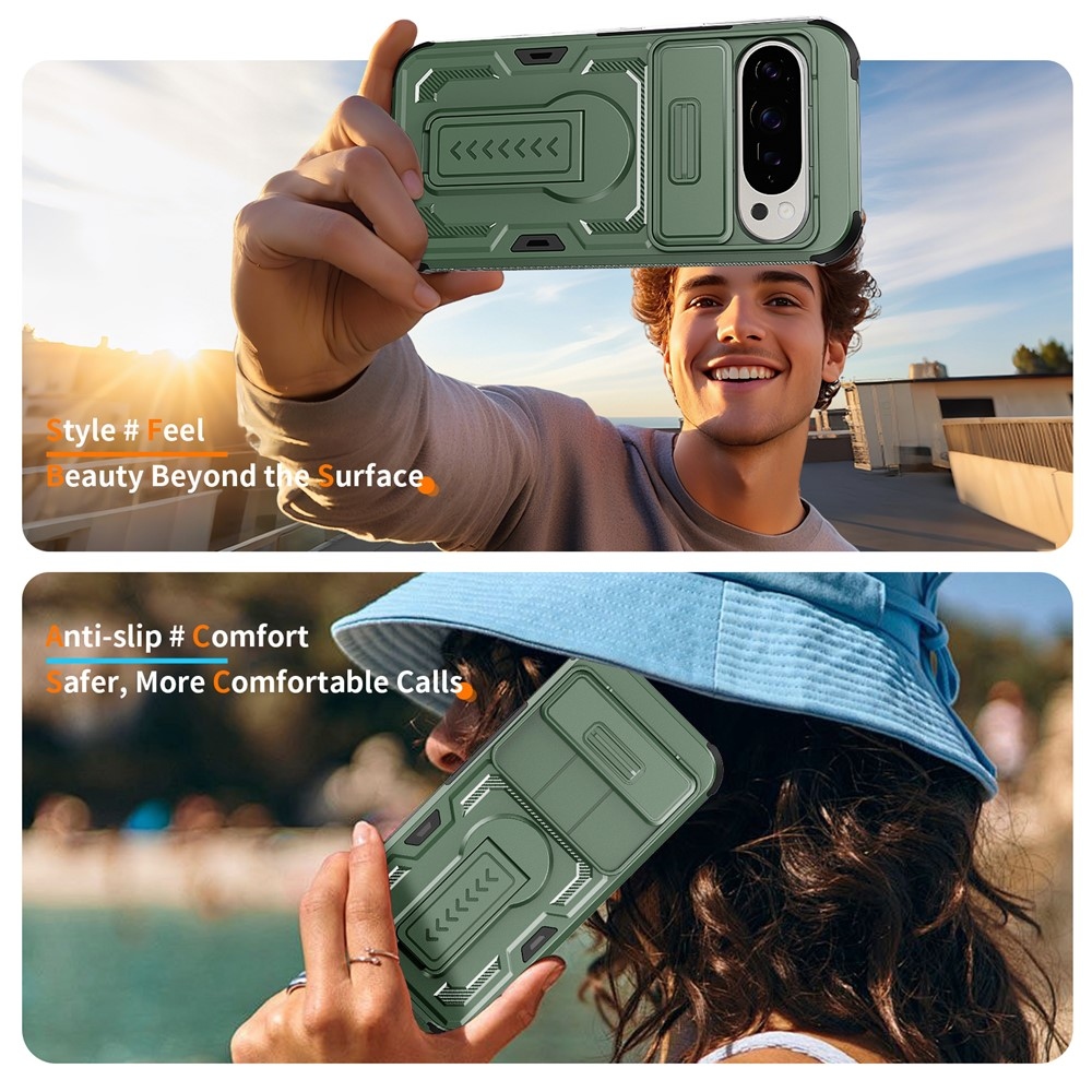 Slide odolný kryt na Google Pixel 11 Pro XL / 10 Pro XL - zelený