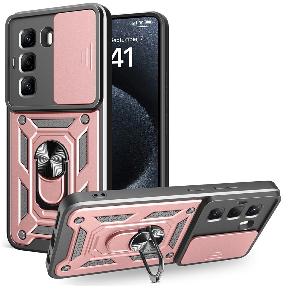 Slide odolný kryt na Infinix Hot 50 Pro - růžovozlatý