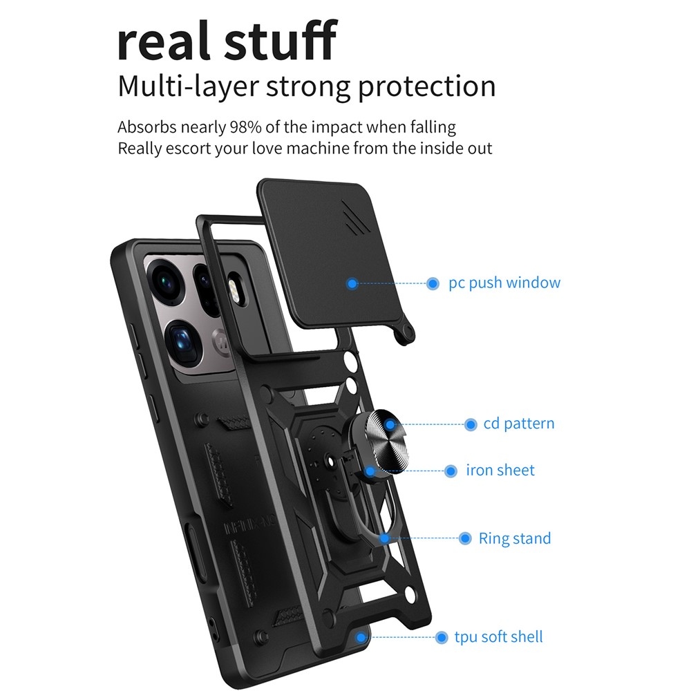 Slide odolný kryt na mobil Oppo Find X9 Pro 5G - černý