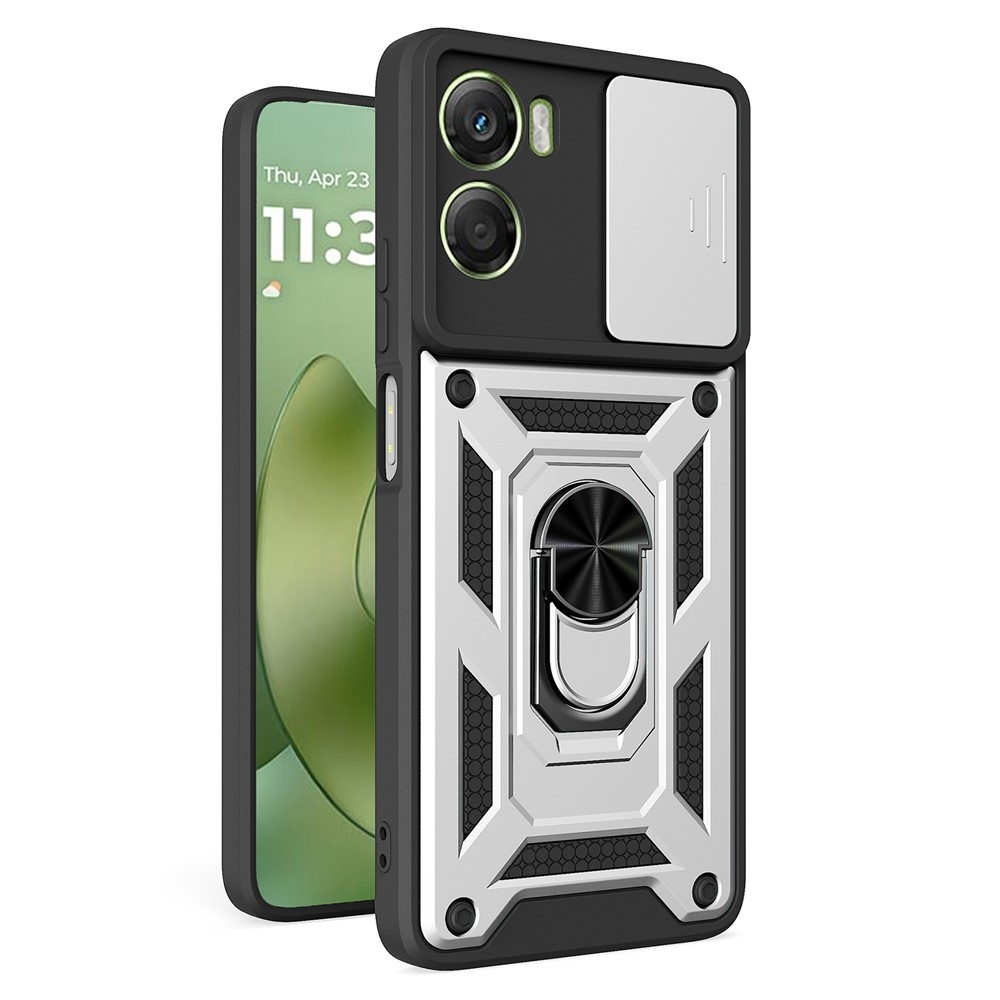 Slide odolný kryt na Motorola Moto G06/G06 Power - stříbrný