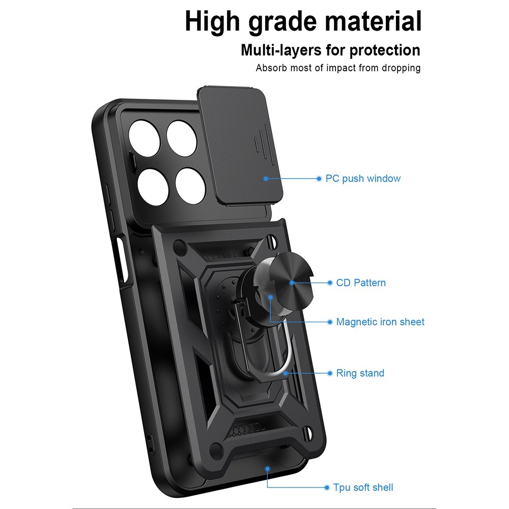 Slide odolný kryt na Motorola Moto G57 Power 5G - černý