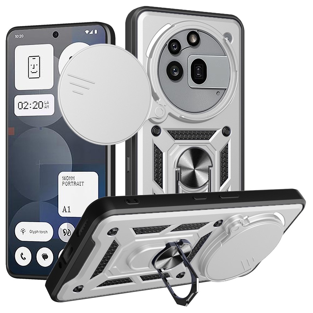 Slide odolný kryt na Nothing Phone (3a) Pro - stříbrný