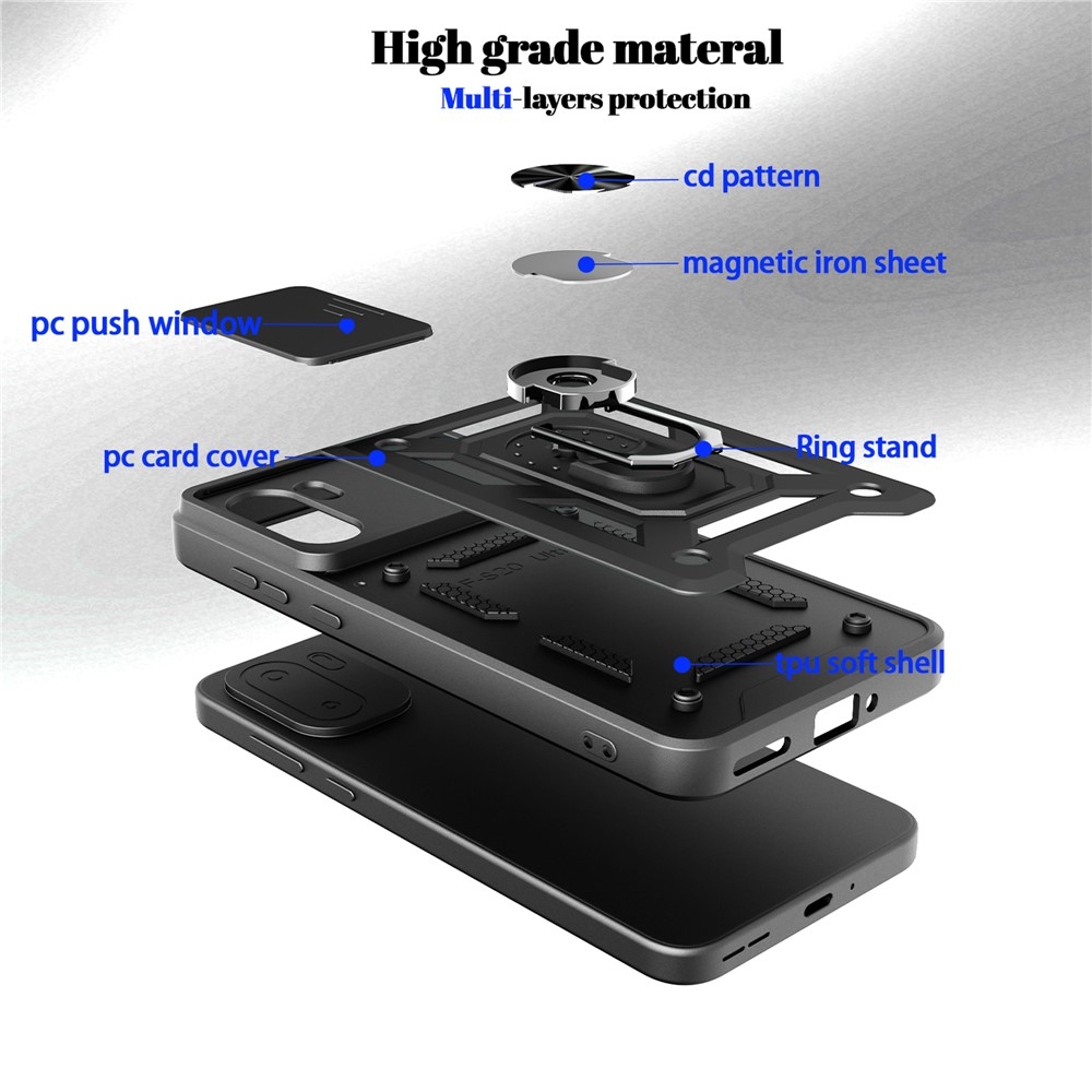 Slide odolný kryt na OnePlus 15R 5G - černý