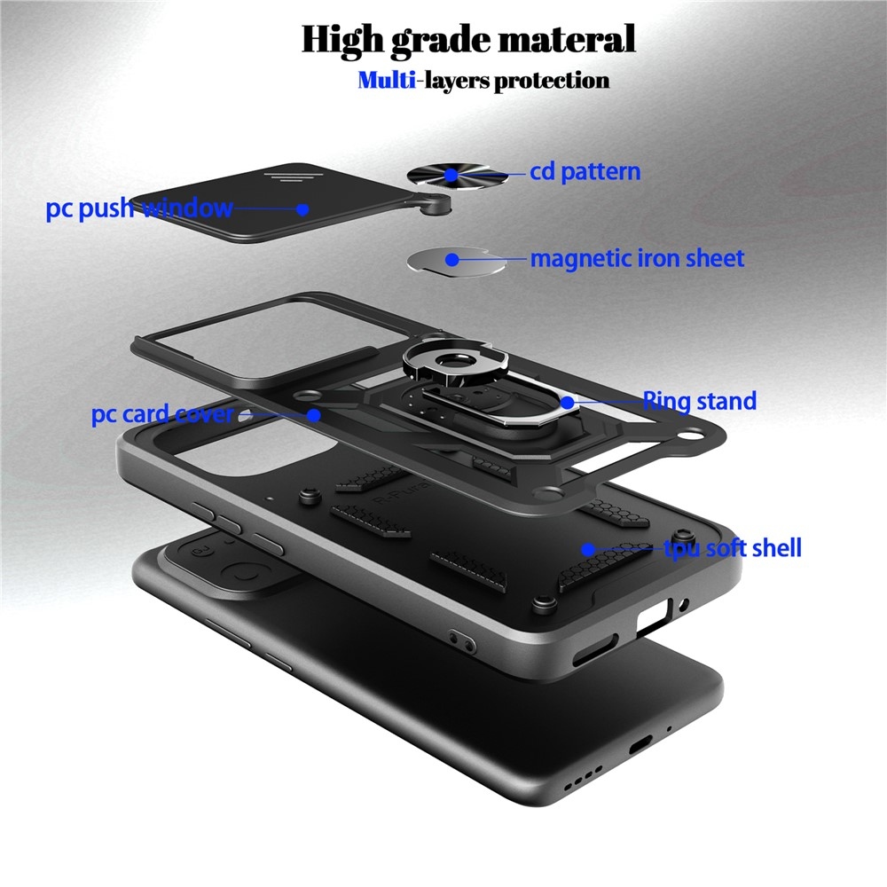 Slide odolný kryt na Realme 16 Pro 5G - černý