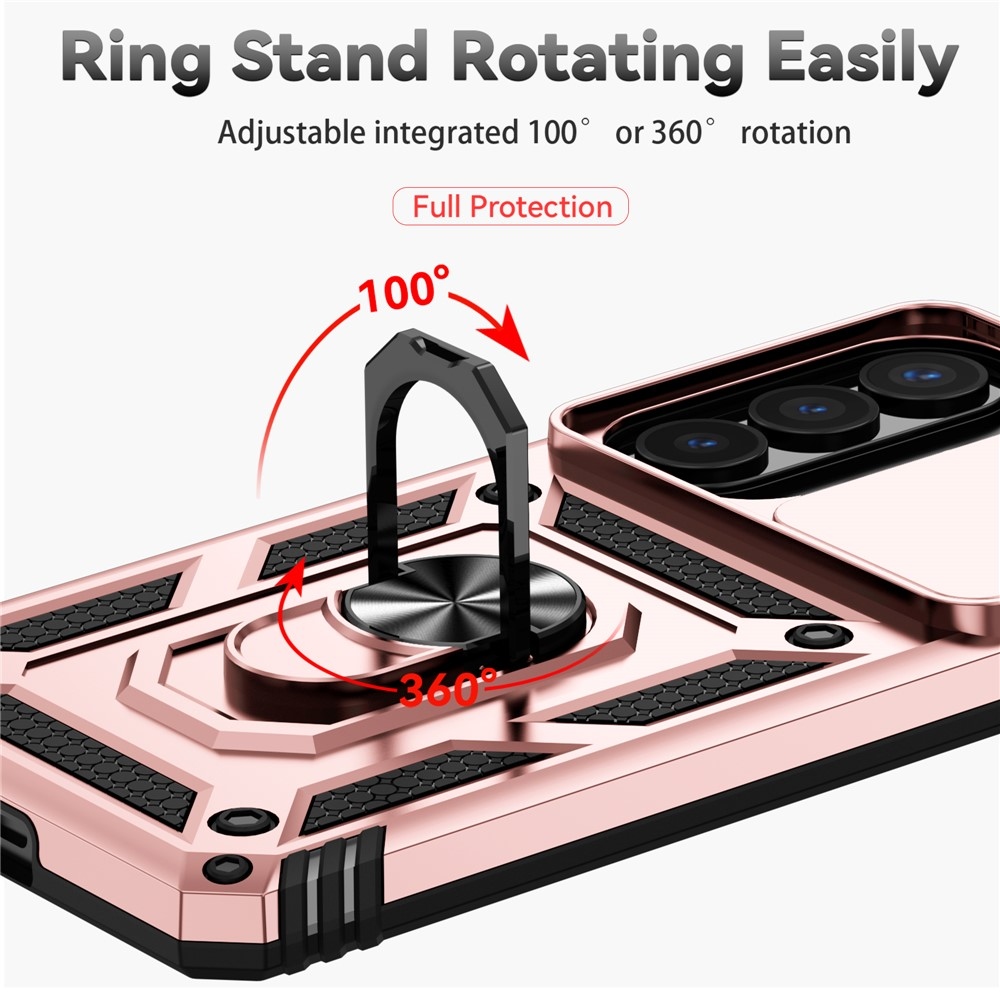 Slide odolný kryt na Samsung Galaxy S26+ - růžovozlatý