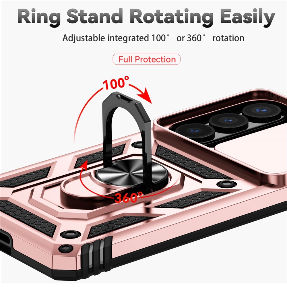 Slide odolný kryt na Samsung Galaxy S26 - růžovozlatý