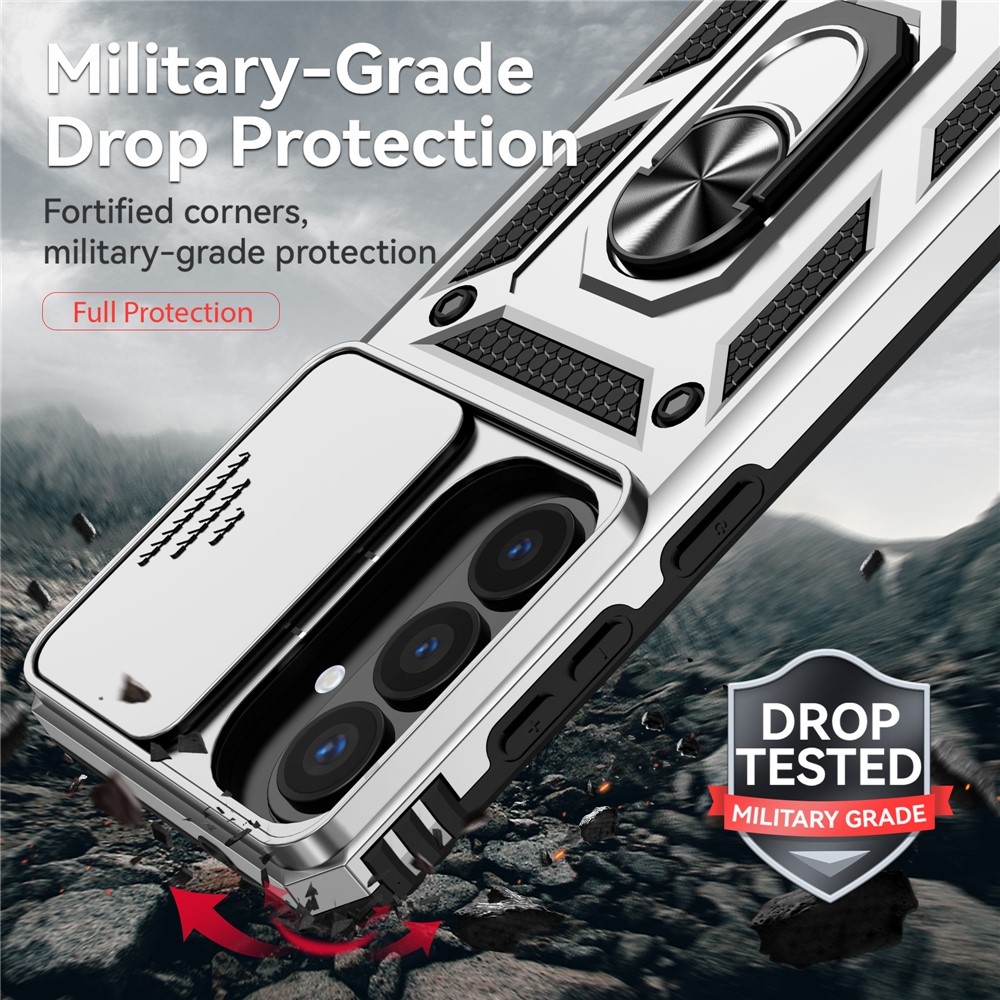 Slide odolný kryt na Samsung Galaxy S26+ - stříbrný