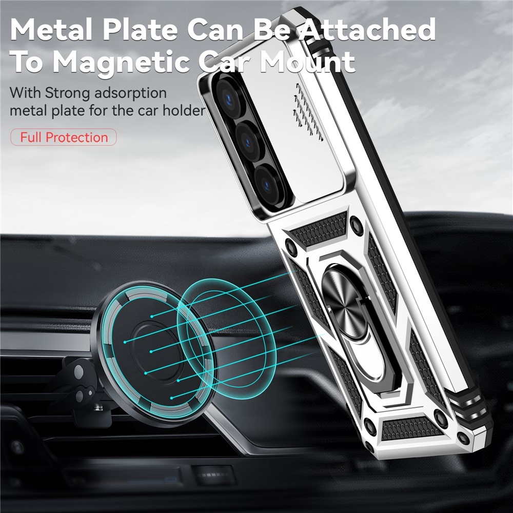 Slide odolný kryt na Samsung Galaxy S26 - stříbrný