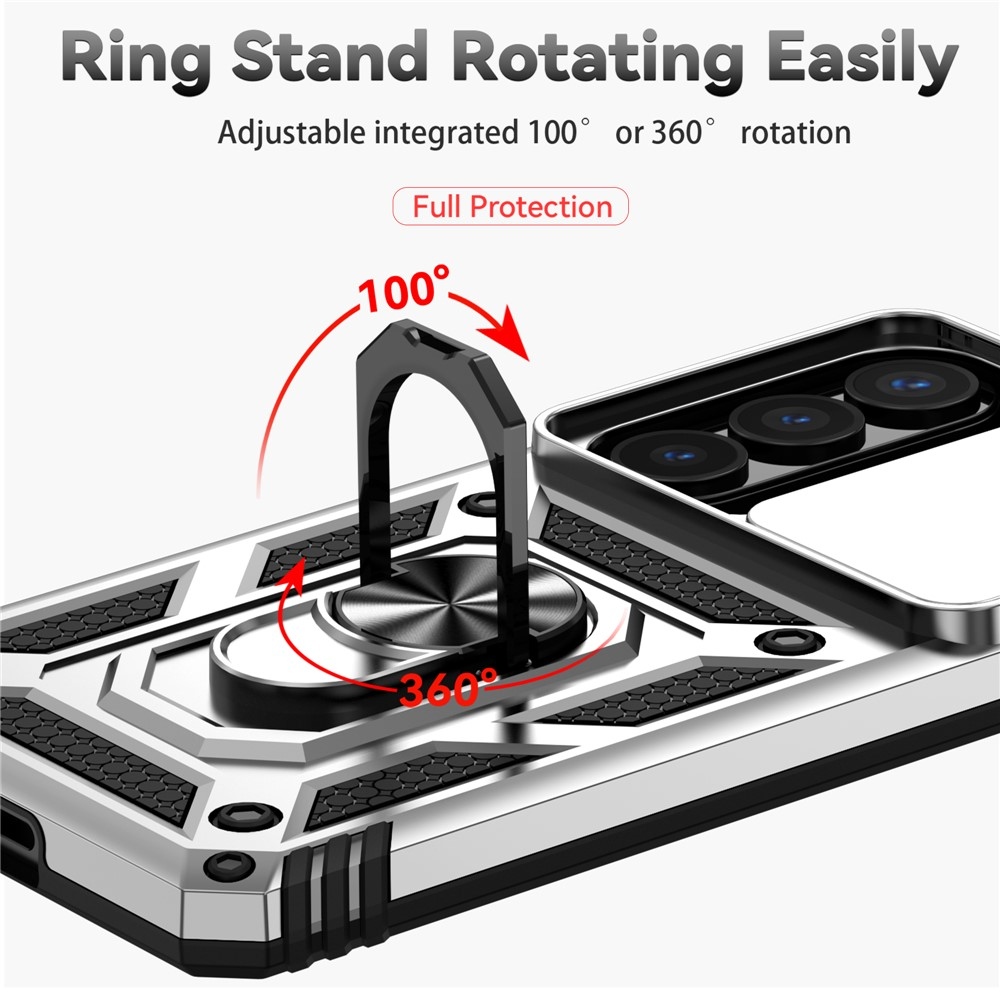 Slide odolný kryt na Samsung Galaxy S26 - stříbrný