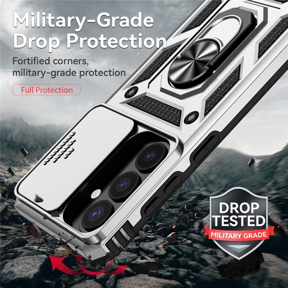 Slide odolný kryt na Samsung Galaxy S26 - stříbrný