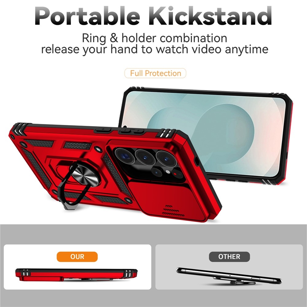 Slide odolný kryt na Samsung Galaxy S26 Ultra - červený