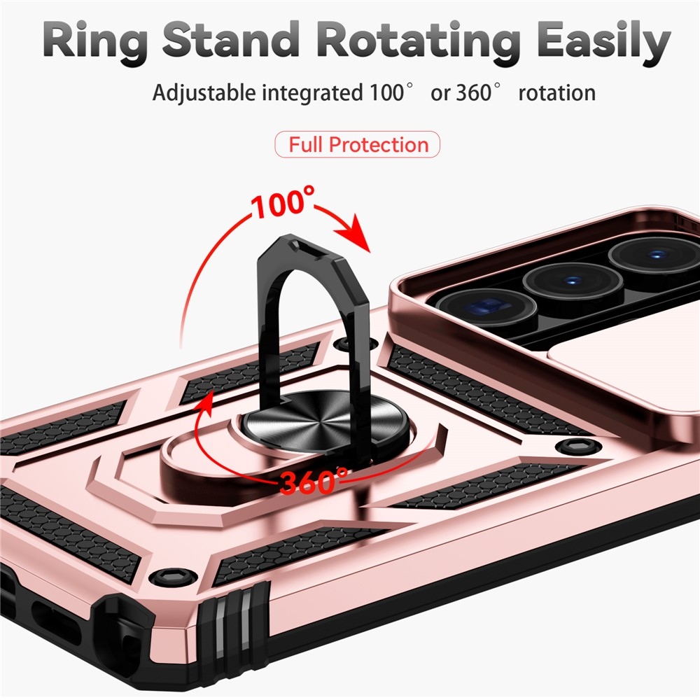 Slide odolný kryt na Samsung Galaxy S26 Ultra - růžovozlatý