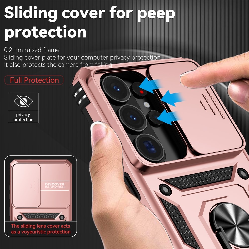 Slide odolný kryt na Samsung Galaxy S26 Ultra - růžovozlatý