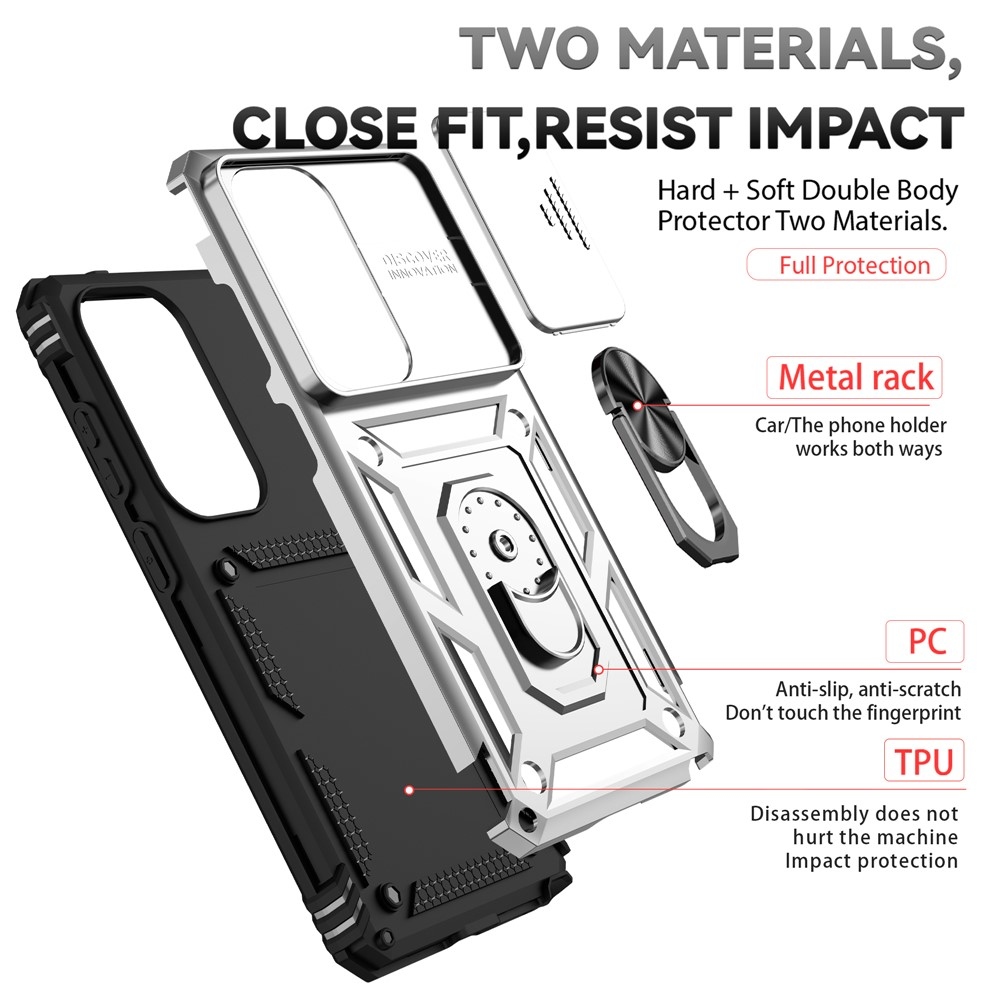 Slide odolný kryt na Samsung Galaxy S26 Ultra - stříbrný