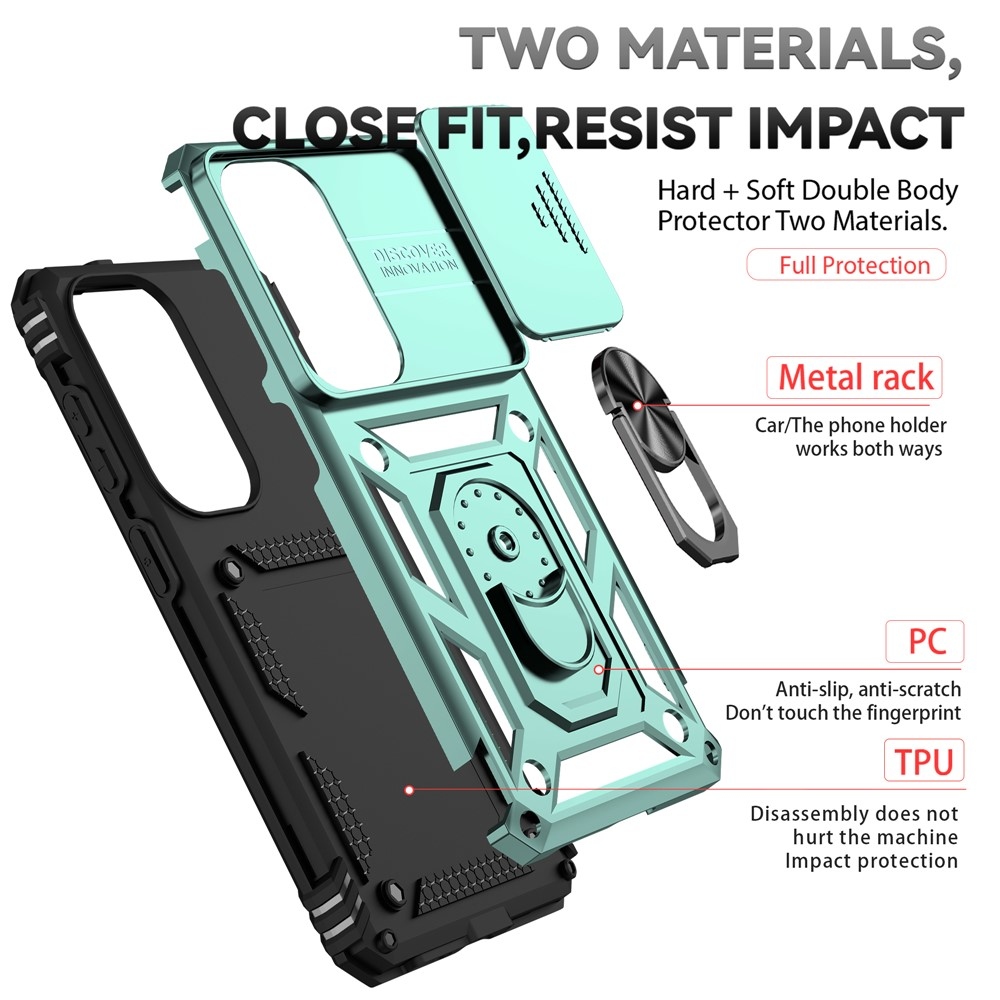 Slide odolný kryt na Samsung Galaxy S26 - zelený