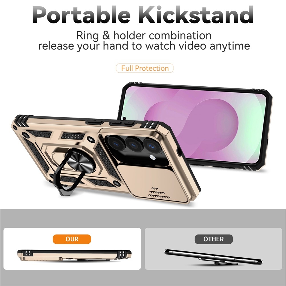 Slide odolný kryt na Samsung Galaxy S26 - zlatý