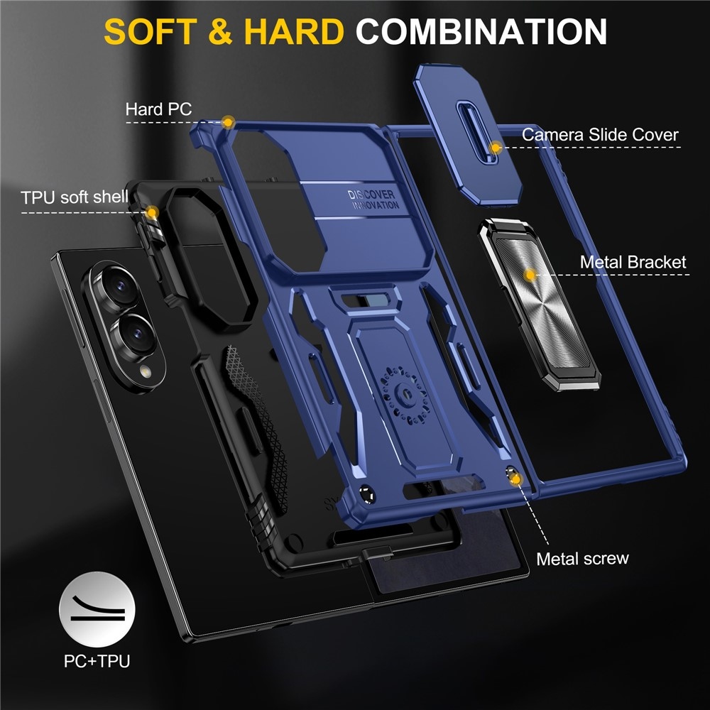 Slide odolný kryt na Samsung Galaxy Z Fold8 5G - modrý