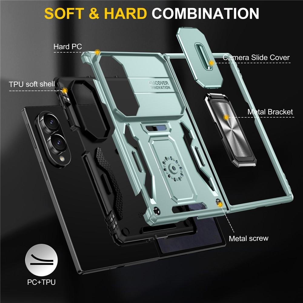 Slide odolný kryt na Samsung Galaxy Z Fold8 5G - zelený