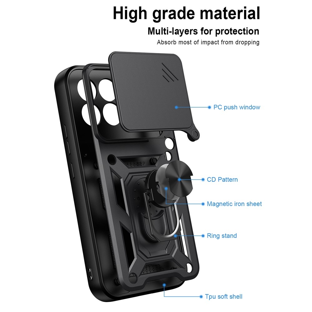 Slide odolný kryt na Xiaomi Poco F9 Pro 5G - černý